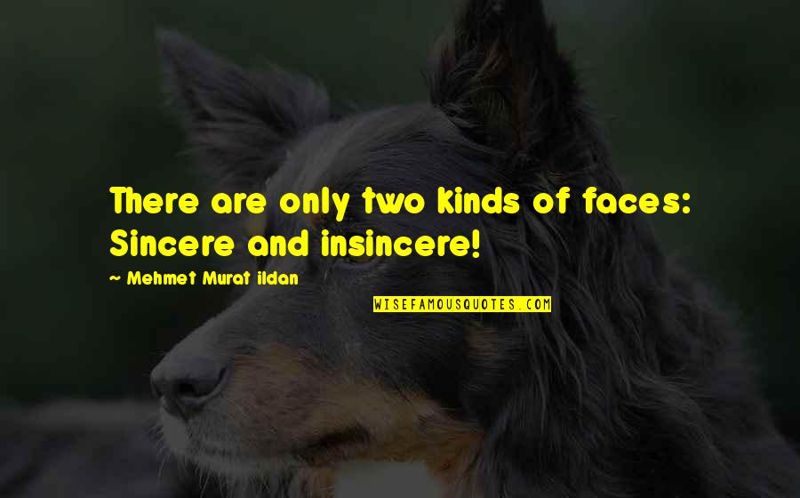 Insincerity Quotes By Mehmet Murat Ildan: There are only two kinds of faces: Sincere