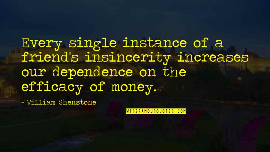 Insincerity Quotes By William Shenstone: Every single instance of a friend's insincerity increases