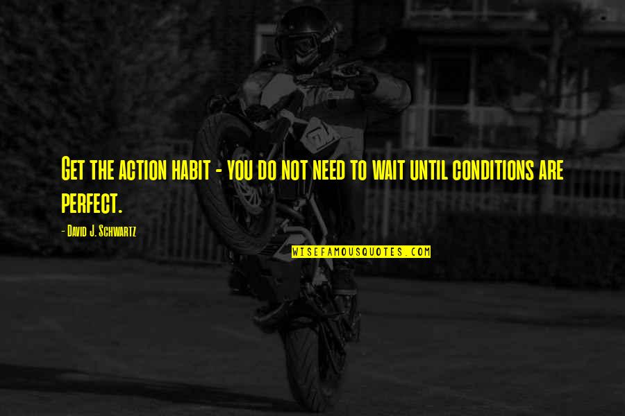 Insisting Yourself To Someone Quotes By David J. Schwartz: Get the action habit - you do not