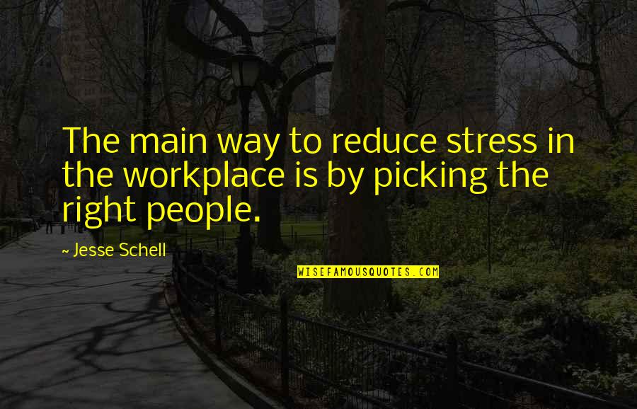 Inspected Quotes By Jesse Schell: The main way to reduce stress in the