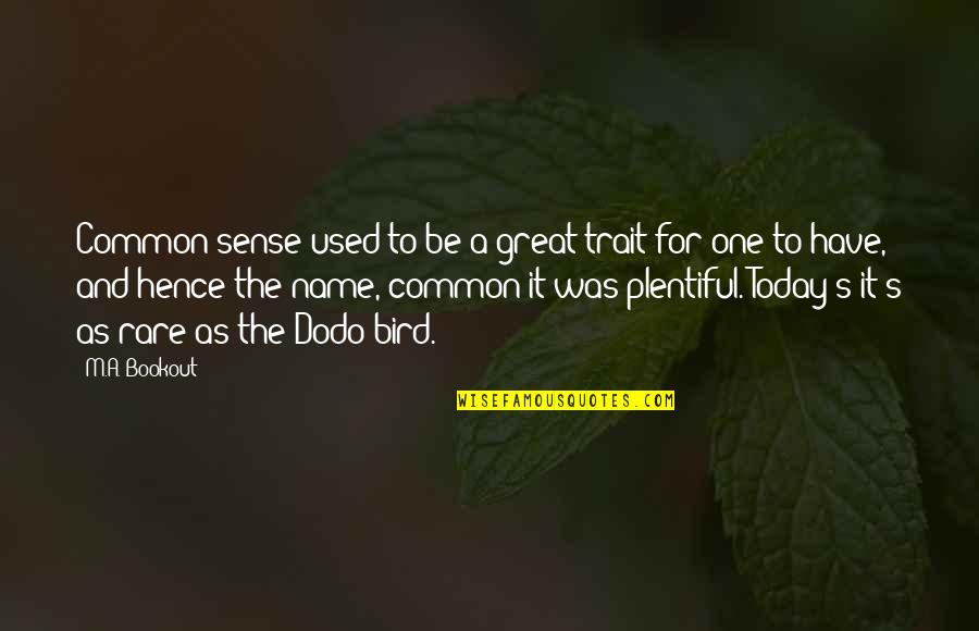 Inspektur Inspektorat Quotes By M.A. Bookout: Common sense used to be a great trait Inspektur Inspektorat Quotes By M.A. Bookout: Common sense used to be a great trait