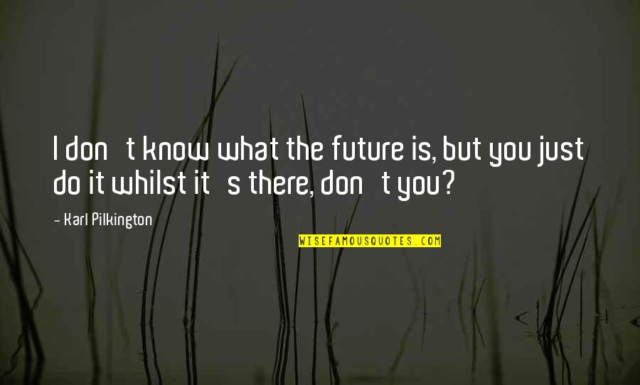 Inspiration Peak Quotes By Karl Pilkington: I don't know what the future is, but