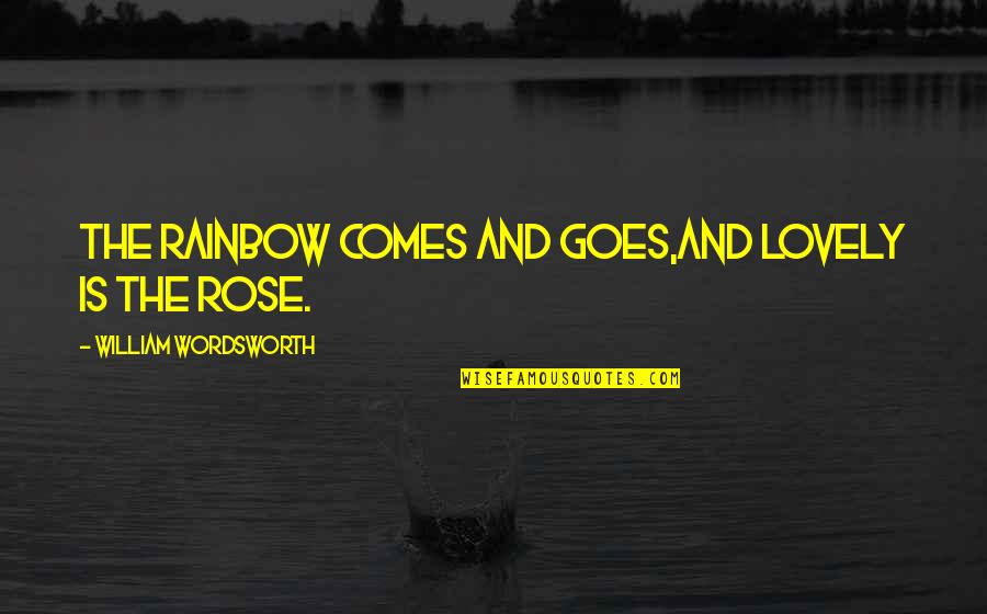 Inspirational 30th Birthday Quotes By William Wordsworth: The Rainbow comes and goes,And lovely is the