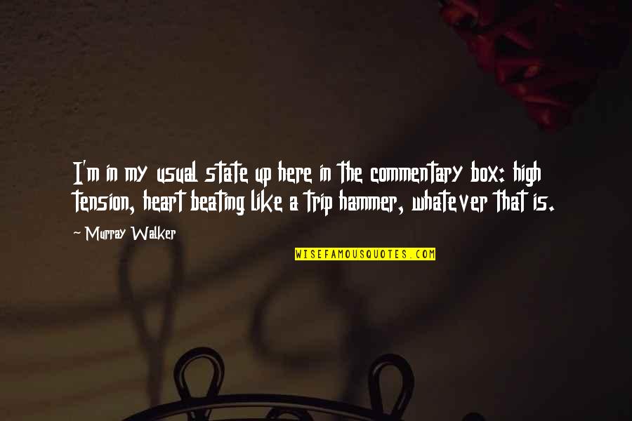 Inspirational Adventure Time Quotes By Murray Walker: I'm in my usual state up here in Inspirational Adventure Time Quotes By Murray Walker: I'm in my usual state up here in