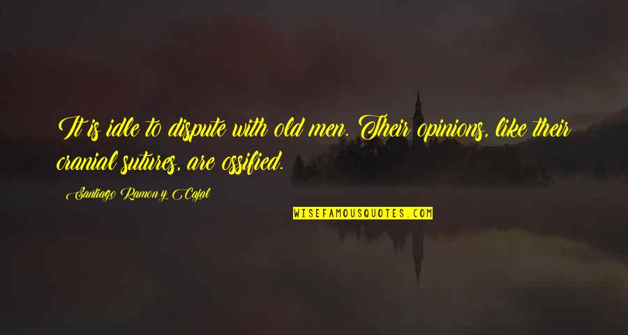Inspirational Afl Footy Quotes By Santiago Ramon Y Cajal: It is idle to dispute with old men. Inspirational Afl Footy Quotes By Santiago Ramon Y Cajal: It is idle to dispute with old men.