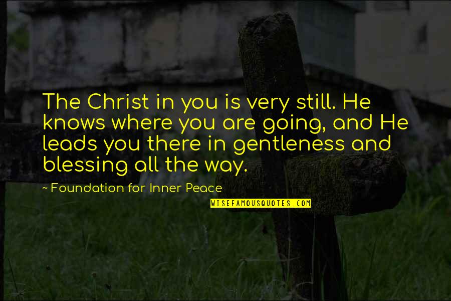 Inspirational Albanian Quotes By Foundation For Inner Peace: The Christ in you is very still. He
