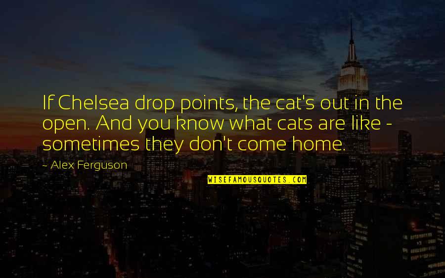 Inspirational Alex Ferguson Quotes By Alex Ferguson: If Chelsea drop points, the cat's out in Inspirational Alex Ferguson Quotes By Alex Ferguson: If Chelsea drop points, the cat's out in