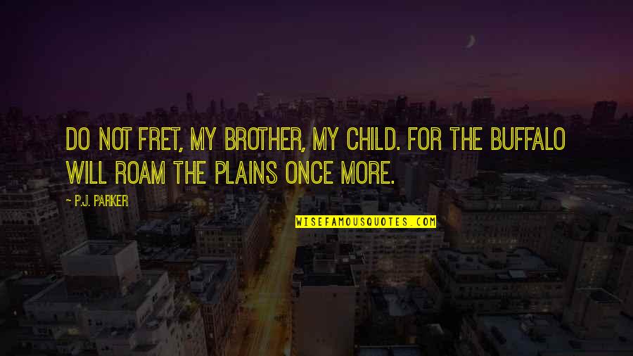 Inspirational American Quotes By P.J. Parker: Do not fret, my brother, my child. For