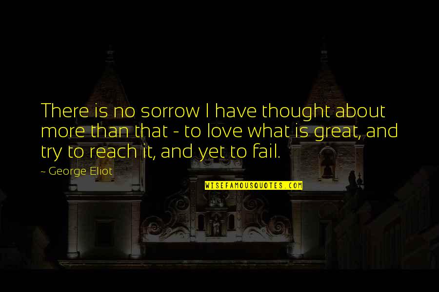 Inspirational Awesomeness Quotes By George Eliot: There is no sorrow I have thought about