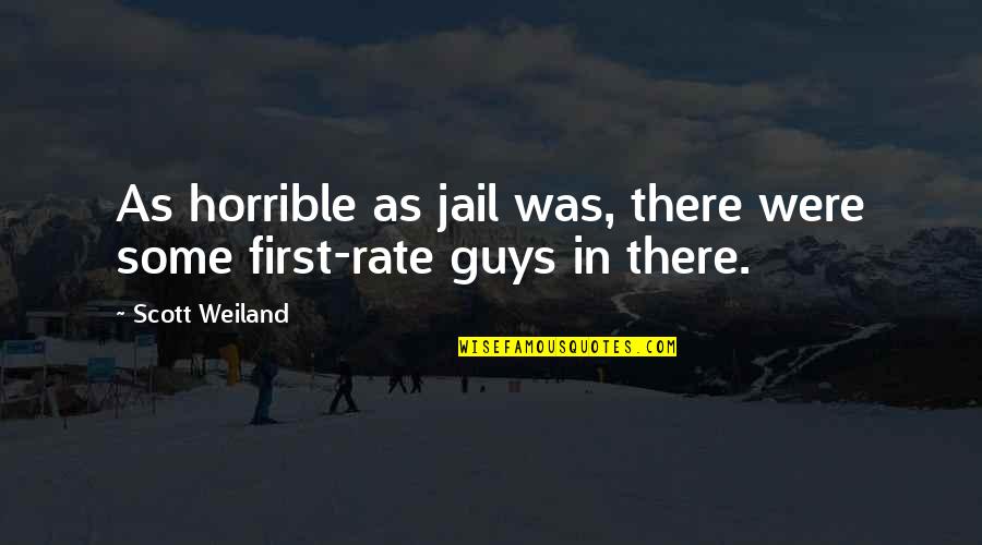 Inspirational Black Widow Quotes By Scott Weiland: As horrible as jail was, there were some