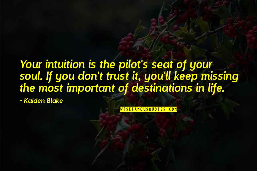 Inspirational Body Positivity Quotes By Kaiden Blake: Your intuition is the pilot's seat of your Inspirational Body Positivity Quotes By Kaiden Blake: Your intuition is the pilot's seat of your