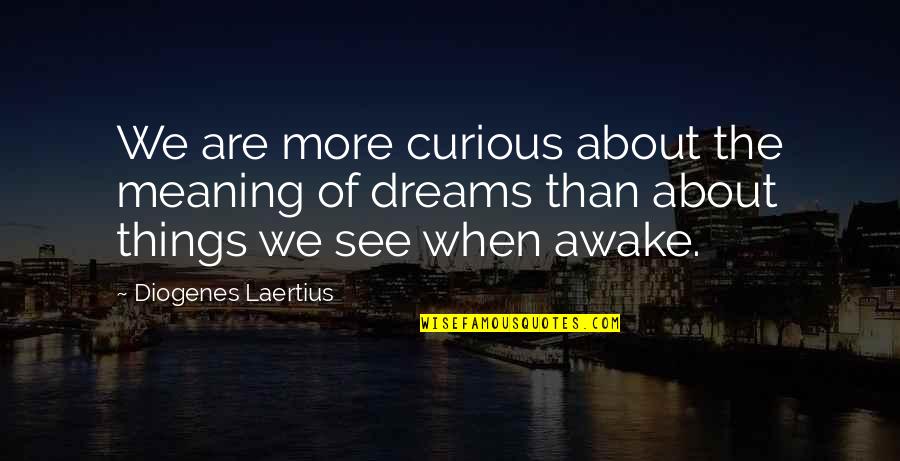 Inspirational Cimorelli Quotes By Diogenes Laertius: We are more curious about the meaning of