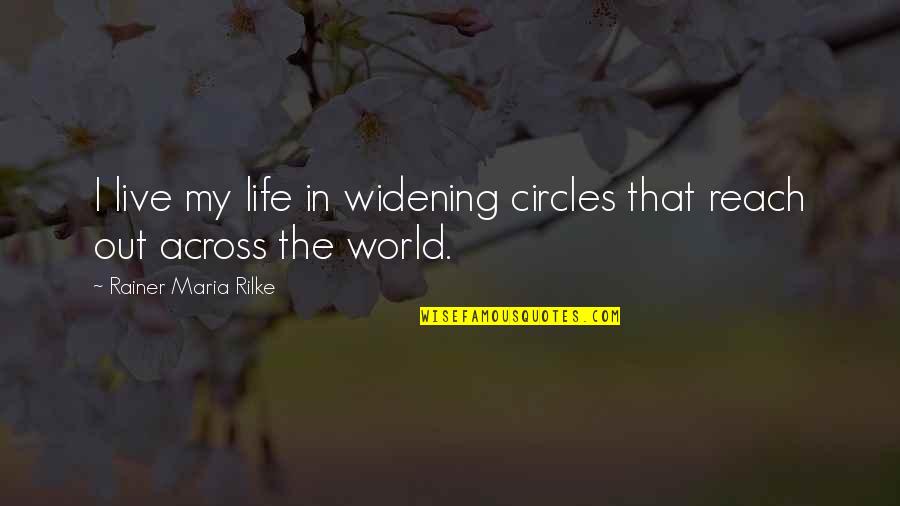 Inspirational Circles Quotes By Rainer Maria Rilke: I live my life in widening circles that