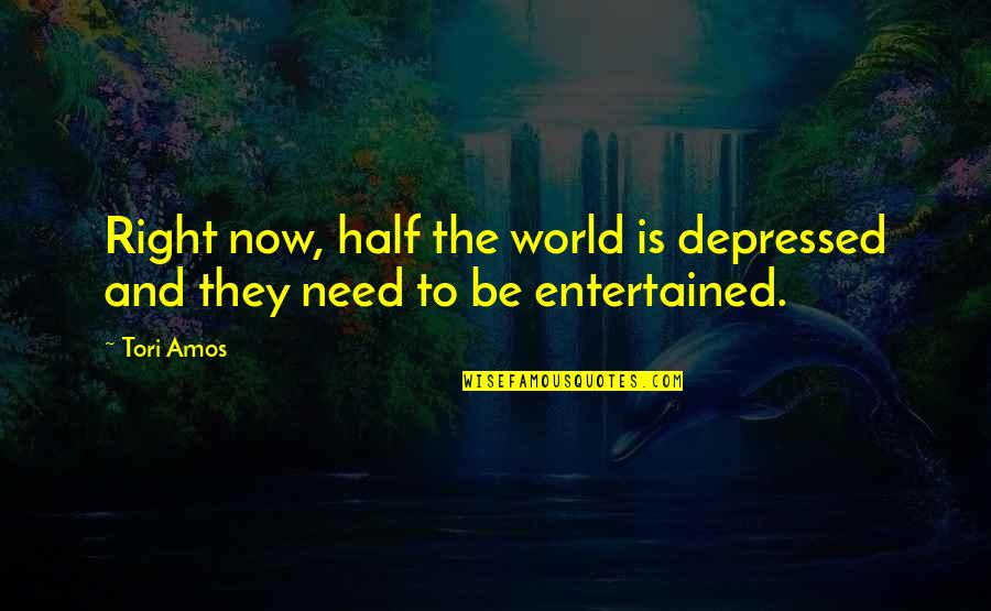 Inspirational Coaches Quotes By Tori Amos: Right now, half the world is depressed and