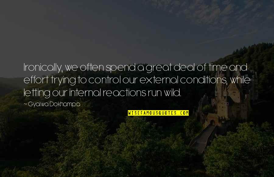 Inspirational Colours Quotes By Gyalwa Dokhampa: Ironically, we often spend a great deal of Inspirational Colours Quotes By Gyalwa Dokhampa: Ironically, we often spend a great deal of