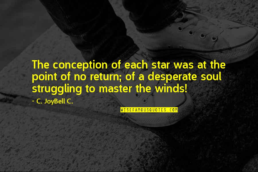 Inspirational Conception Quotes By C. JoyBell C.: The conception of each star was at the