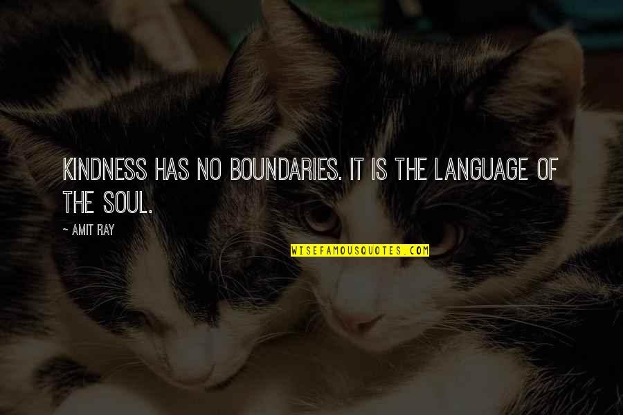 Inspirational Courtesy Quotes By Amit Ray: Kindness has no boundaries. It is the language