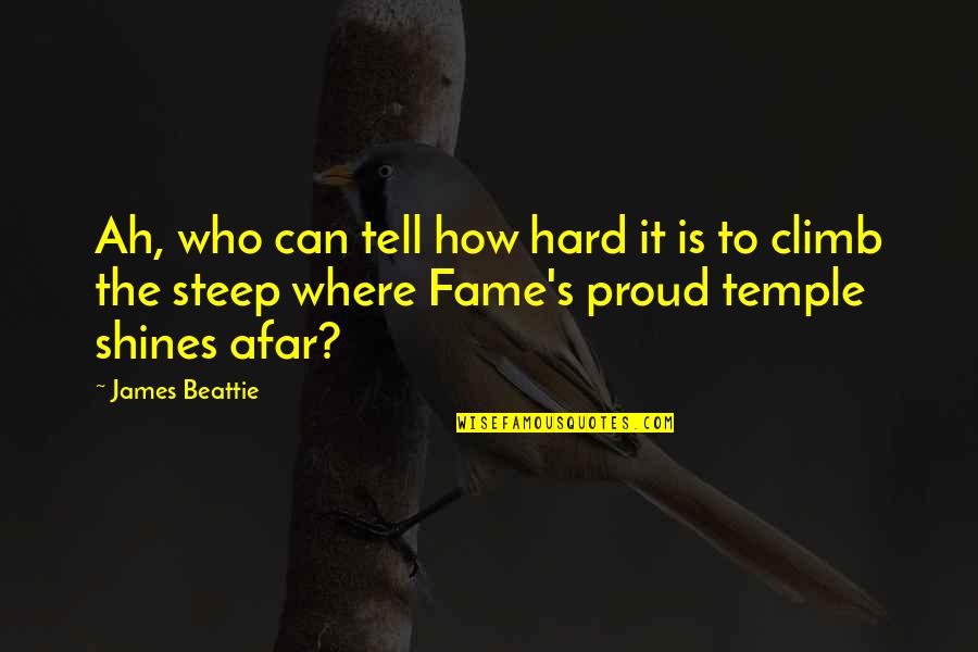 Inspirational Daydreaming Quotes By James Beattie: Ah, who can tell how hard it is