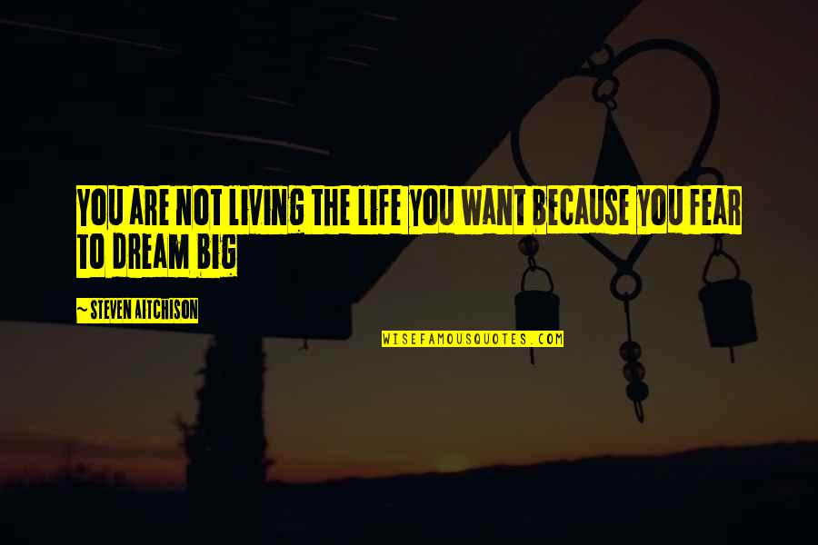 Inspirational Dream Life Quotes By Steven Aitchison: You are not living the life you want