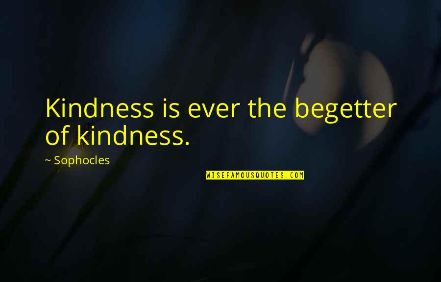 Inspirational Football Locker Room Quotes By Sophocles: Kindness is ever the begetter of kindness.