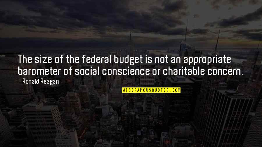 Inspirational Godfather Quotes By Ronald Reagan: The size of the federal budget is not