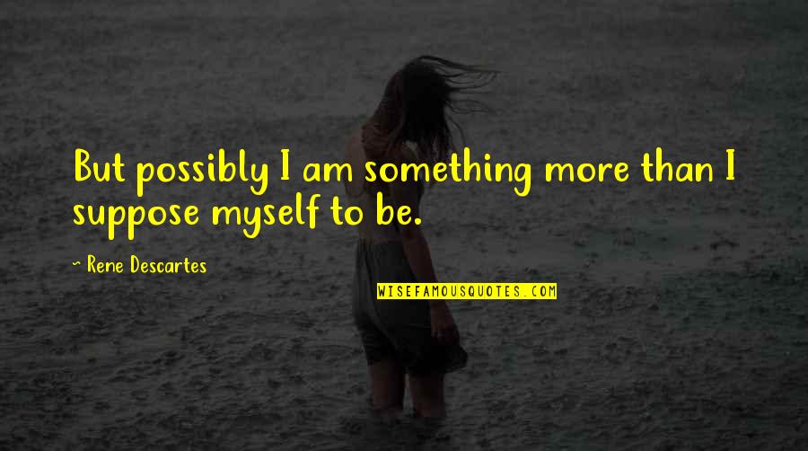 Inspirational Goodbye Friendship Quotes By Rene Descartes: But possibly I am something more than I