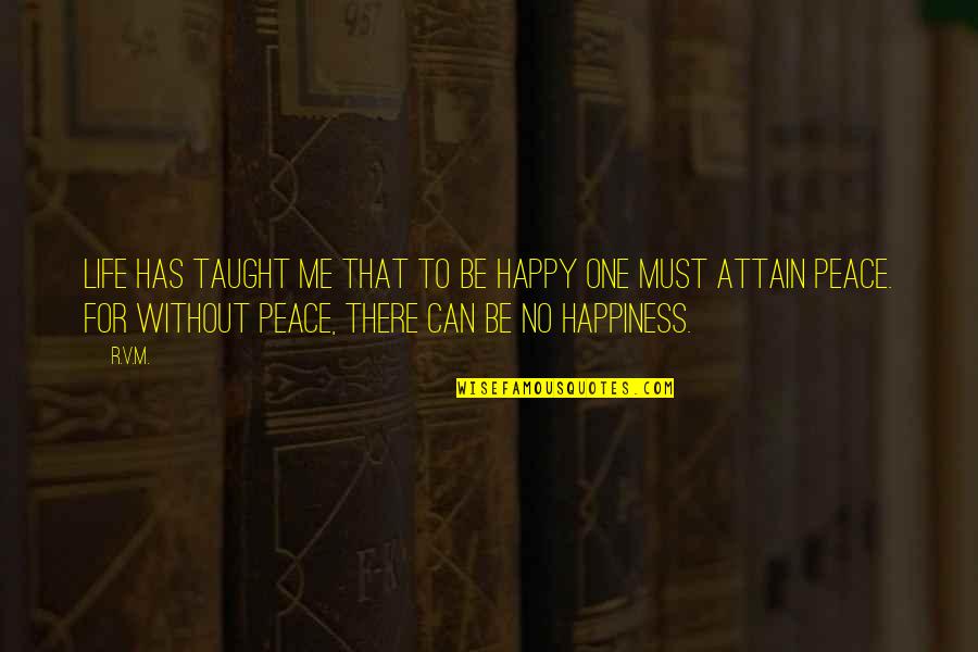 Inspirational Happy Quotes By R.v.m.: Life has taught me that to be Happy
