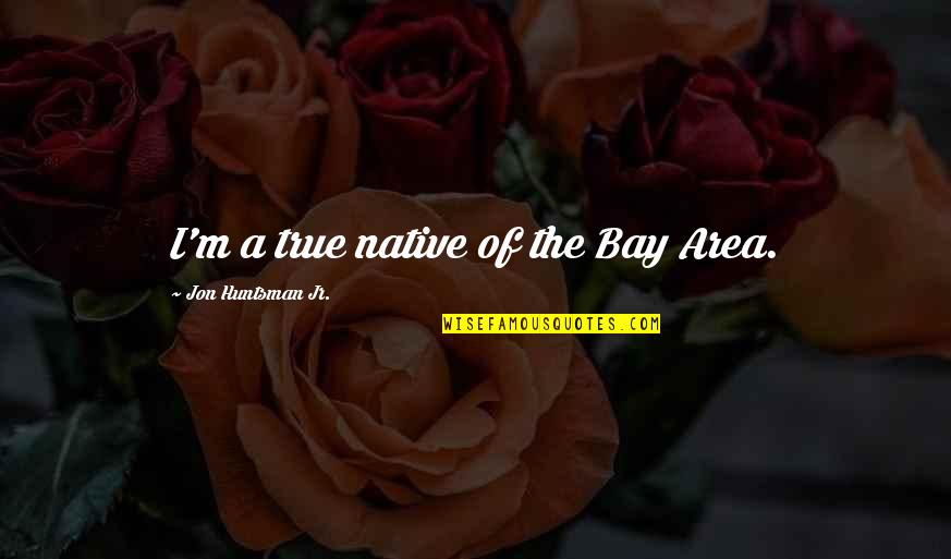 Inspirational Hypothalamus Quotes By Jon Huntsman Jr.: I'm a true native of the Bay Area.