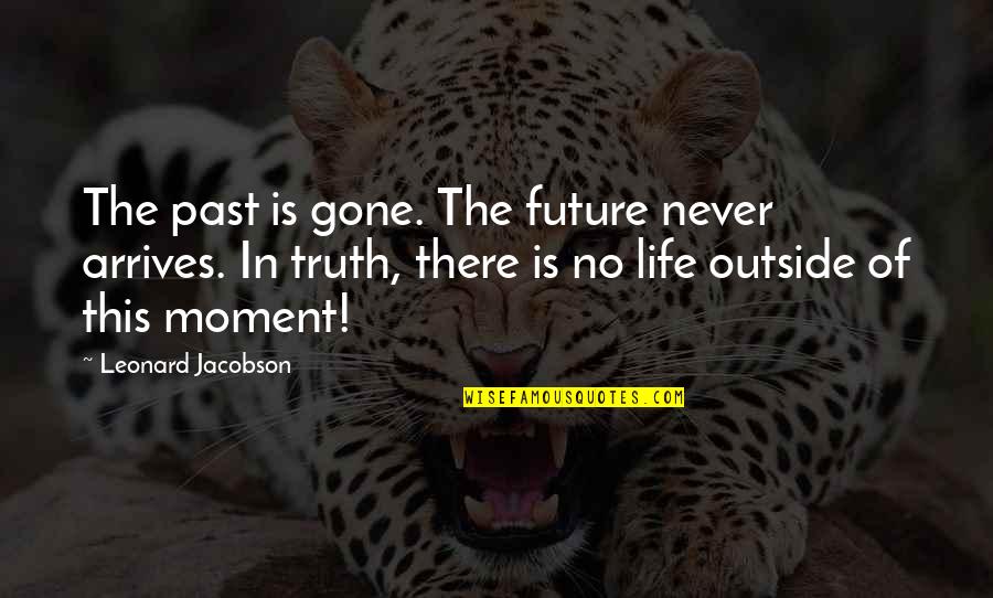 Inspirational Islamic Prayer Quotes By Leonard Jacobson: The past is gone. The future never arrives.