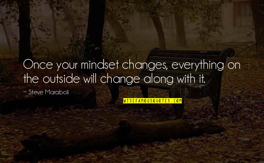 Inspirational Life Change Quotes By Steve Maraboli: Once your mindset changes, everything on the outside