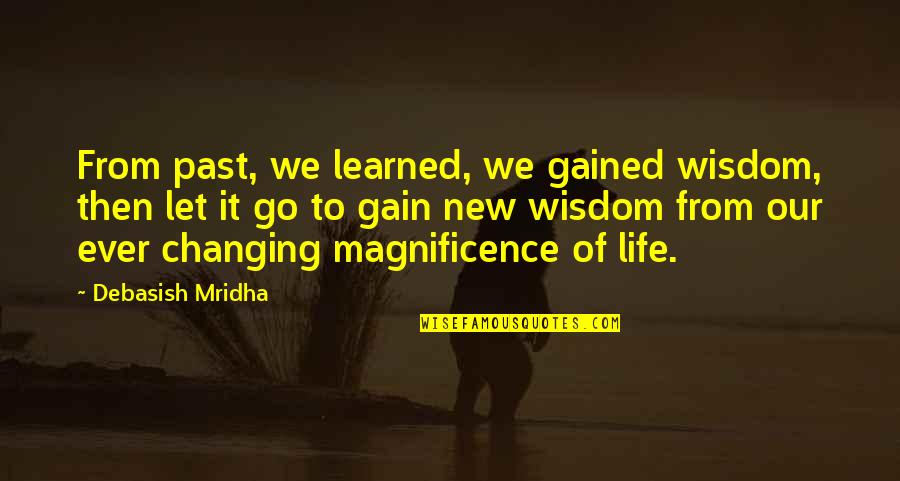 Inspirational Life Changing Quotes By Debasish Mridha: From past, we learned, we gained wisdom, then