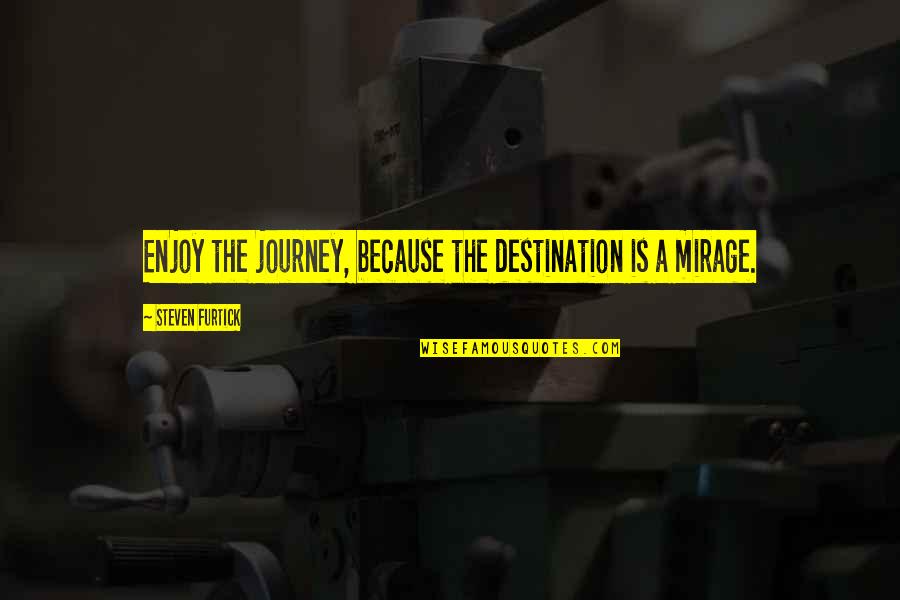 Inspirational Life Journey Quotes By Steven Furtick: Enjoy the journey, because the destination is a