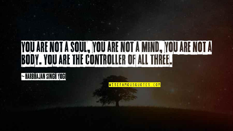 Inspirational Mind Body Soul Quotes By Harbhajan Singh Yogi: You are not a soul, you are not