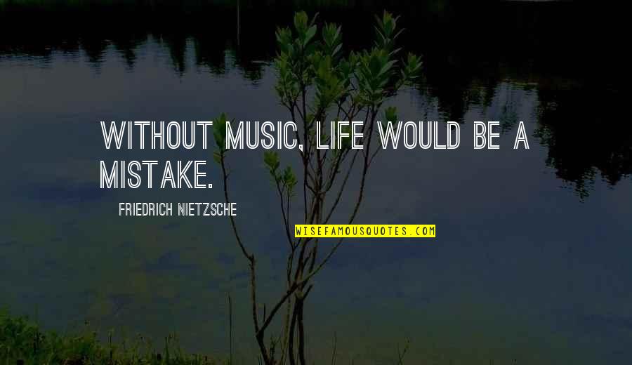 Inspirational Mistake Quotes By Friedrich Nietzsche: Without music, life would be a mistake. Inspirational Mistake Quotes By Friedrich Nietzsche: Without music, life would be a mistake.