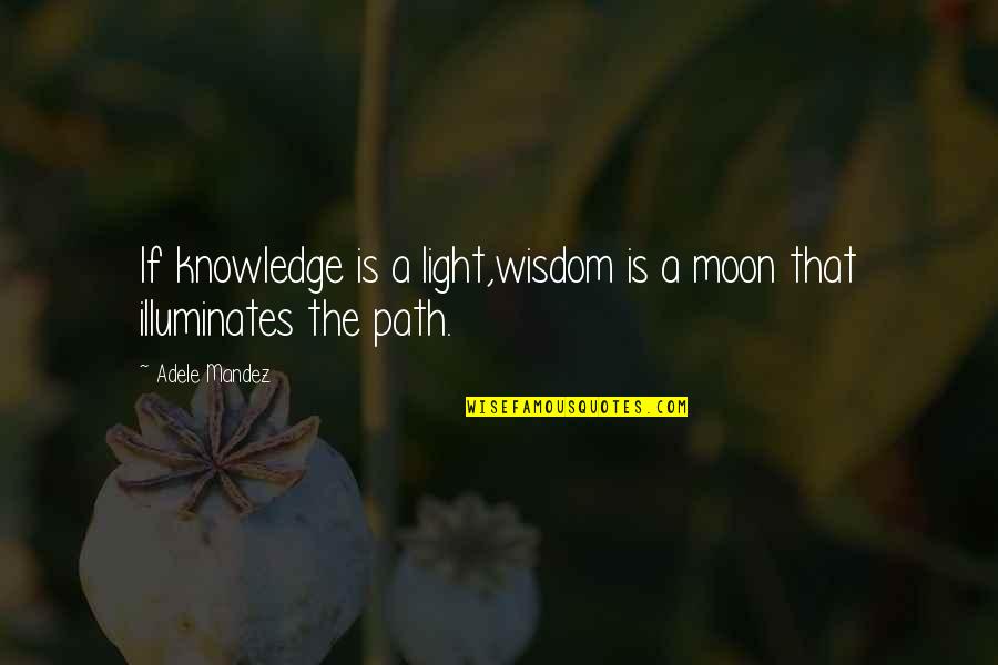 Inspirational Moon Quotes By Adele Mandez: If knowledge is a light,wisdom is a moon