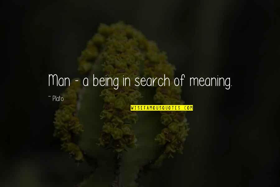 Inspirational Nhl Quotes By Plato: Man - a being in search of meaning.