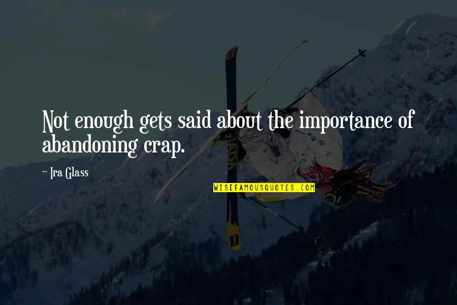 Inspirational Orthopedic Quotes By Ira Glass: Not enough gets said about the importance of