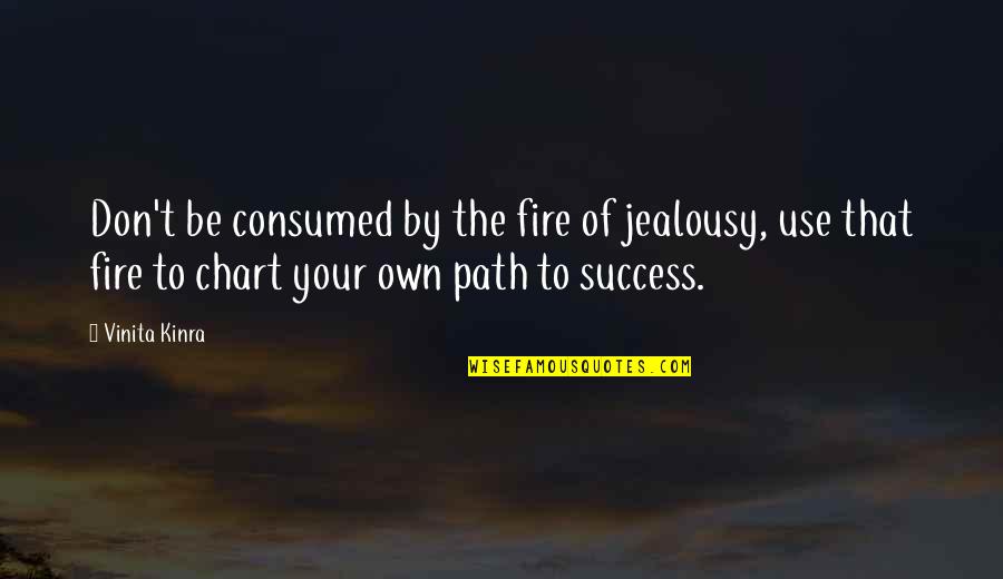 Inspirational Path Quotes By Vinita Kinra: Don't be consumed by the fire of jealousy,