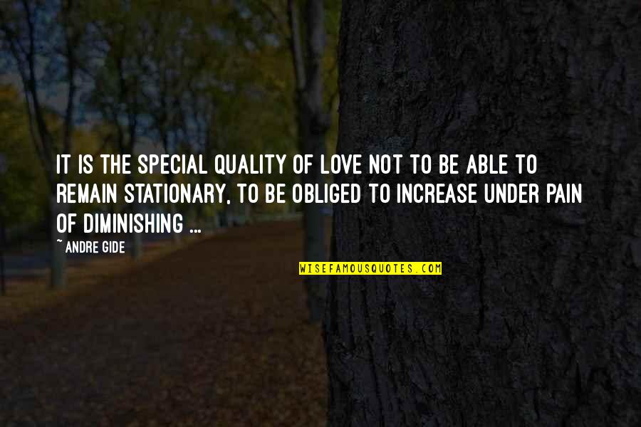 Inspirational Pe Quotes By Andre Gide: It is the special quality of love not Inspirational Pe Quotes By Andre Gide: It is the special quality of love not