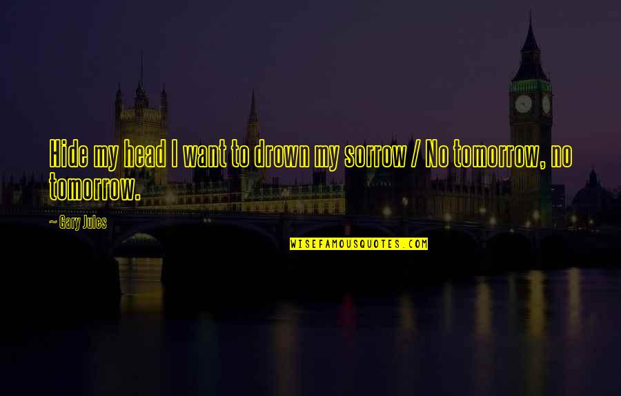 Inspirational Pr Quotes By Gary Jules: Hide my head I want to drown my