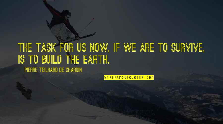 Inspirational Protestant Quotes By Pierre Teilhard De Chardin: The task for us now, if we are