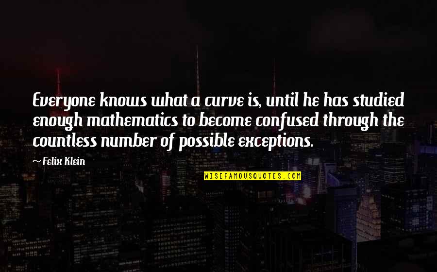 Inspirational Ranching Quotes By Felix Klein: Everyone knows what a curve is, until he