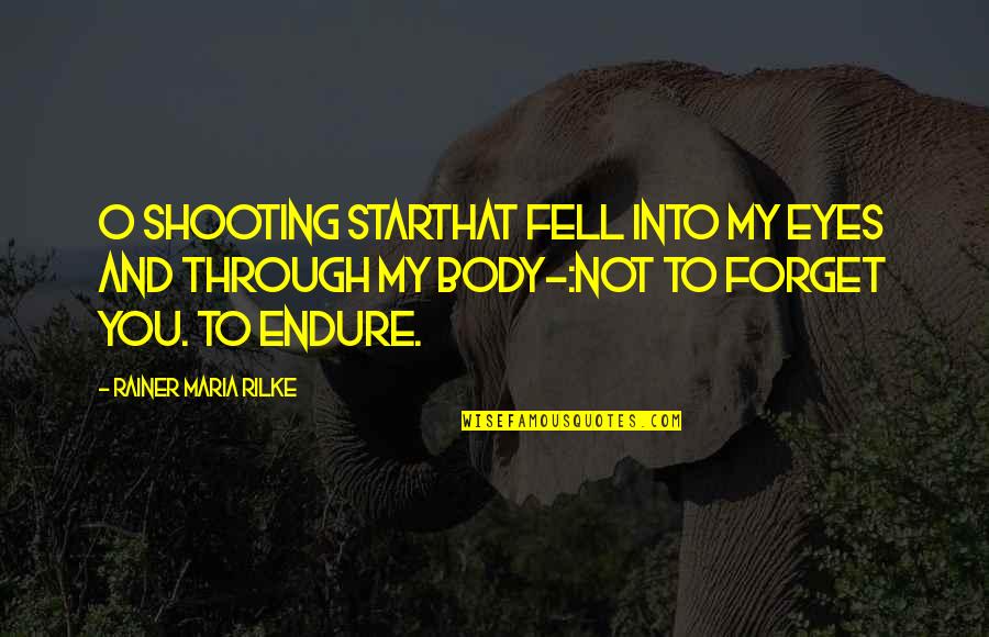 Inspirational Shooting Quotes By Rainer Maria Rilke: O shooting starthat fell into my eyes and Inspirational Shooting Quotes By Rainer Maria Rilke: O shooting starthat fell into my eyes and