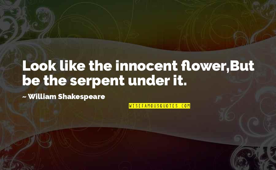 Inspirational Suicide Prevention Quotes By William Shakespeare: Look like the innocent flower,But be the serpent