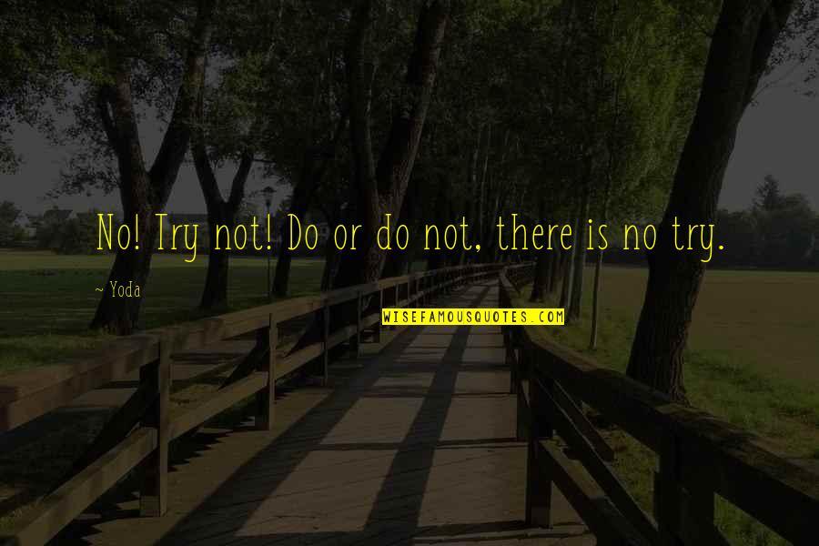 Inspirational Try Out Quotes By Yoda: No! Try not! Do or do not, there