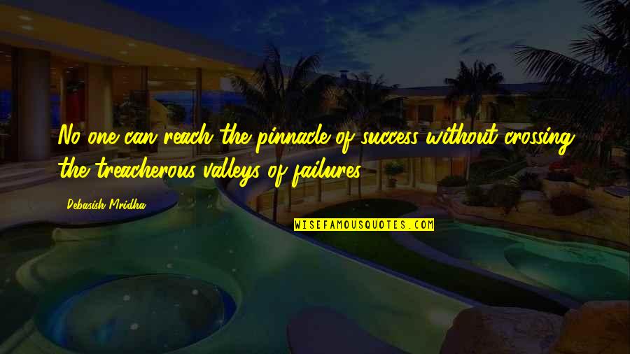 Inspirational Valleys Quotes By Debasish Mridha: No one can reach the pinnacle of success