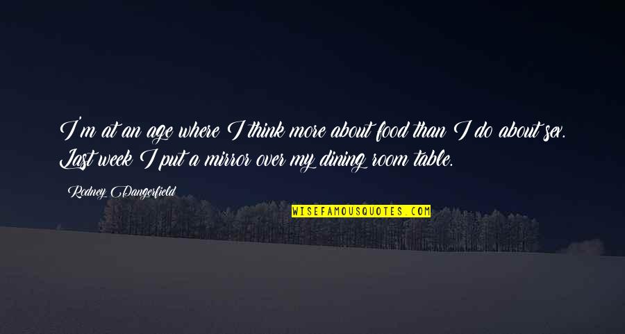 Inspirational Week Quotes By Rodney Dangerfield: I'm at an age where I think more