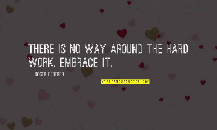 Inspirational Work Quotes By Roger Federer: There is no way around the hard work. Inspirational Work Quotes By Roger Federer: There is no way around the hard work.