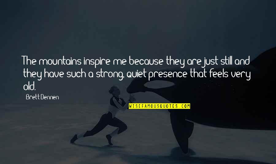 Inspire Me Now Quotes By Brett Dennen: The mountains inspire me because they are just
