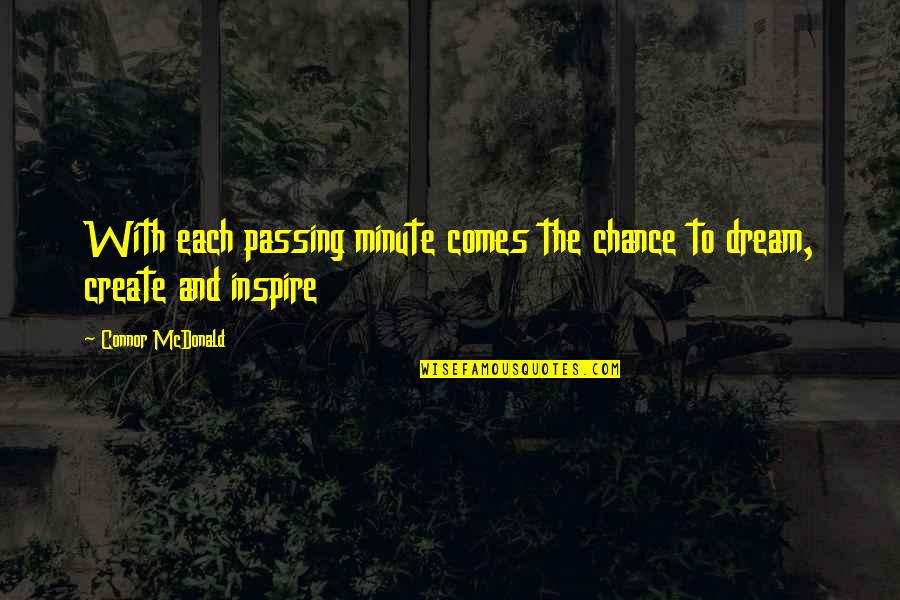 Inspire To Create Quotes By Connor McDonald: With each passing minute comes the chance to Inspire To Create Quotes By Connor McDonald: With each passing minute comes the chance to